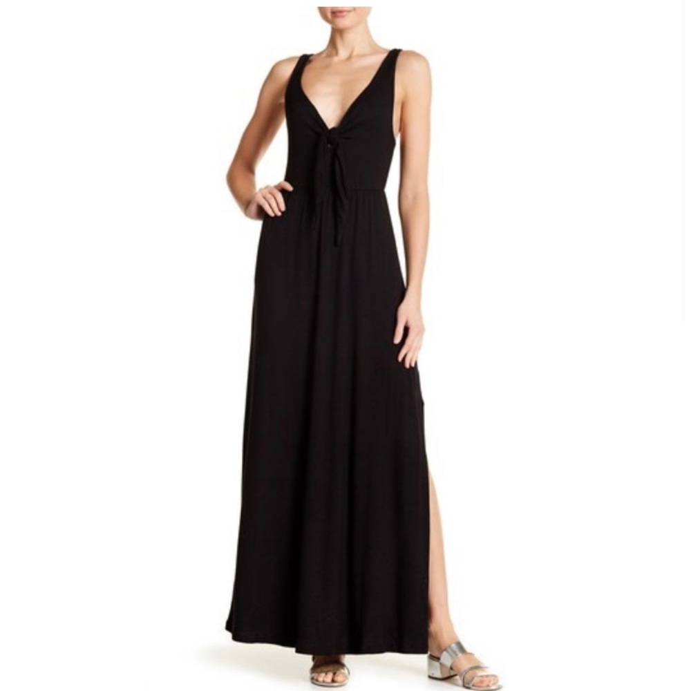 Brand new Vanity Room Tie Front V-Neck Maxi Dress